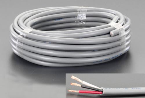 エスコ (ESCO) EA940AG-17 300V/12A/ 20m ビニールキャブタイヤケーブル(3芯/灰) EA940AG-17 8,085円