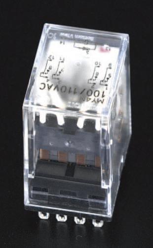 エスコ (ESCO) EA940MP-43H DC 24V/4c/ 3A[LED付]汎用ﾘﾚｰ(ﾀﾞｲｵｰﾄﾞ内蔵) EA940MP-43H 【4個セット】