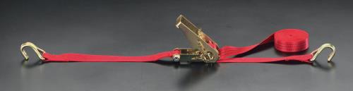 エスコ (ESCO) EA982B-1 25mmx5.0m/ 200kg ﾍﾞﾙﾄ荷締機(ﾗﾁｪｯﾄ式) EA982B-1 【4個セット】