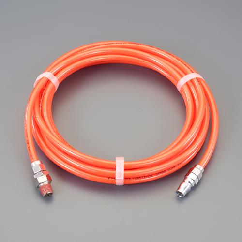 エスコ (ESCO) EA125CH-110 5.0/ 8.0mmx10m ｳﾚﾀﾝﾎｰｽ(ｽｲﾍﾞﾙ金具･ﾌﾟﾗｸﾞ付 EA125CH-110 【4巻セット】