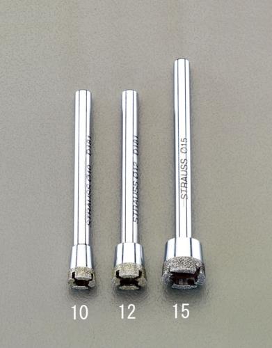 エスコ (ESCO) EA819DV-12 φ12x75mm/#100 ﾀﾞｲﾔﾓﾝﾄﾞﾎｰﾙｶｯﾀｰ(6mm軸) EA819DV-12 【2個セット】