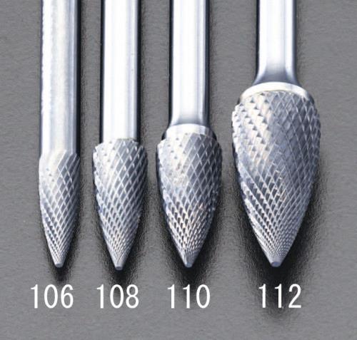 エスコ (ESCO) EA819VF-112 12x25mm/6mm軸 [Coated]超硬バー EA819VF-112