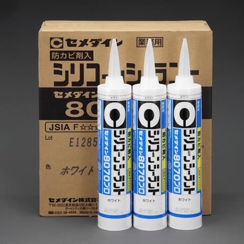 エスコ (ESCO) EA930AN-1A 330ml シリコ-ンシーラント(防カビ剤入・ホワイト/10本) EA930AN-1A