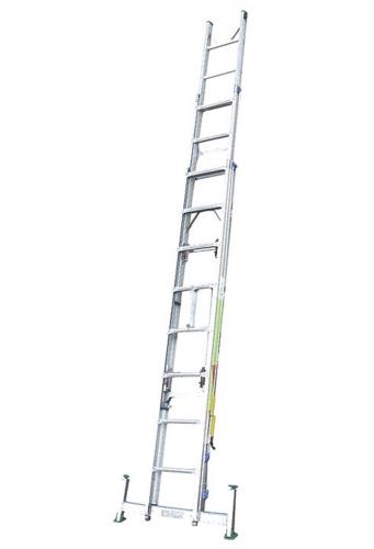 エスコ (ESCO) 3.66-9.06m 三連はしご(アルミ製・アウトリガー付) EA902NC-19