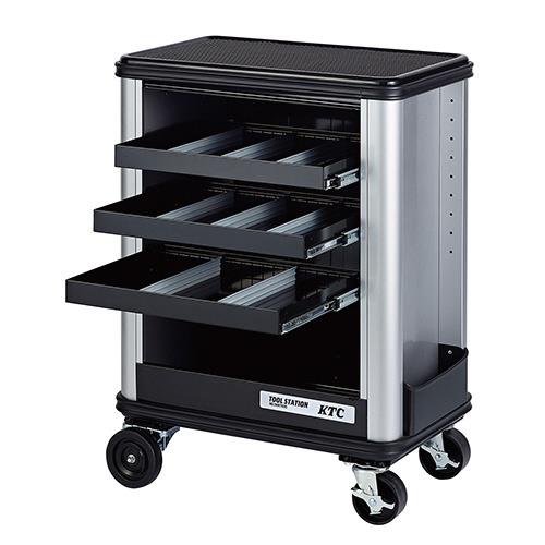エスコ (ESCO) EA956AB-4 670x420x900/3段 物の具ステイション(シャッター付) EA956AB-4