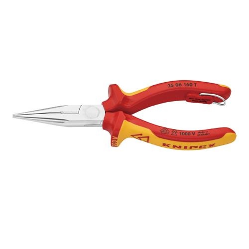 エスコ (ESCO) EA537KD-161 160mm 絶縁ラジオペンチ(グリップ/落下防止) EA537KD-161