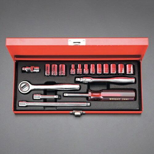 エスコ (ESCO) EA617AB-1 1/4"DR/18個組 ソケットレンチ(インチサイズ) EA617AB-1|Orange Tool Tokiwa