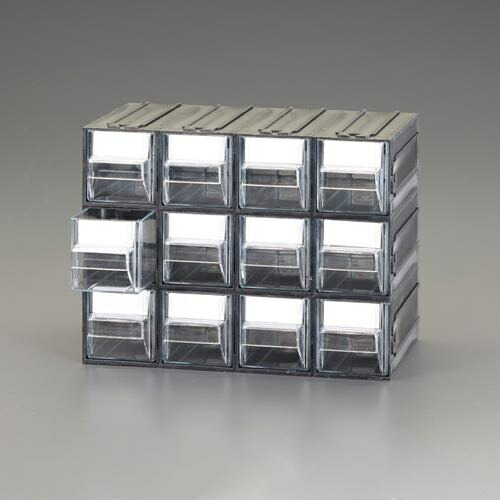 エスコ (ESCO) EA661CM-22 225x133x169mm/4列 3段 連結収納(引出し) EA661CM-22 【2個セット】