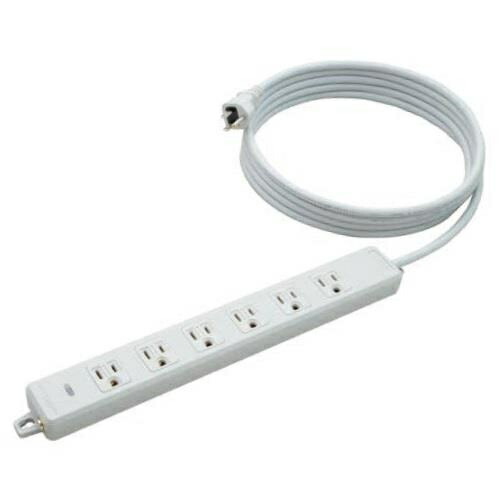 エスコ (ESCO) EA815GK-61 AC125V/15Ax 1m ﾀｯﾌﾟ(6口･ｱｰｽ･ﾏｸﾞﾈｯﾄ付) EA815GK-61 【2個セット】