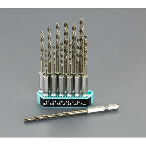 エスコ (ESCO) EA824DJ 2.0-5.0mm/13本組 六角軸ﾄﾞﾘﾙ[Co-HSS] EA824DJ 【2STセット】