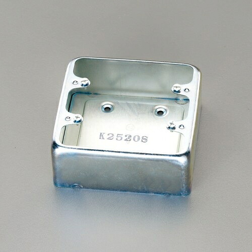 エスコ (ESCO) EA940CS-10 124x120x50mm 露出ｽｲｯﾁﾎﾞｯｸｽ(ﾊﾌﾞ無/2個用) EA940CS-10 【2個セット】