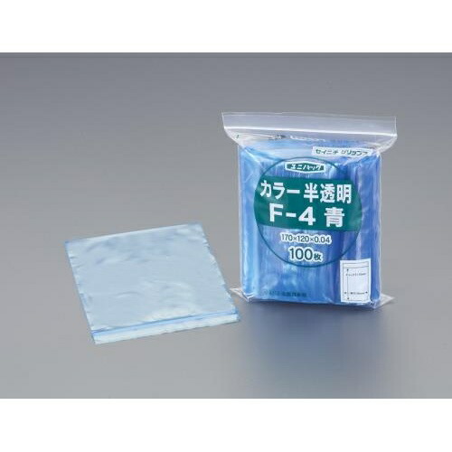 エスコ (ESCO) EA944C-604 85x120mm ﾎﾟﾘ袋(ﾁｬｯｸ付/青/200枚) EA944C-604 【6袋セット】