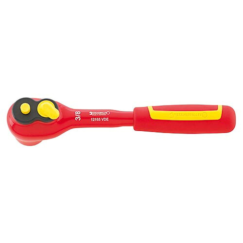 STAHLWILLE 12165VDE (3/8SQ)絶縁ﾗﾁｪｯﾄﾊﾝﾄﾞﾙ(12430001) ( 12165VDE )