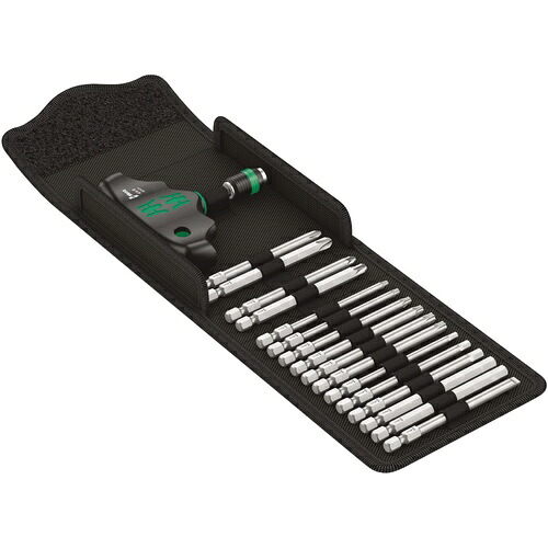 WERA(ベラ) KFコンパクトT型ハンドルセット ケース付 17点入 ( 057470 )