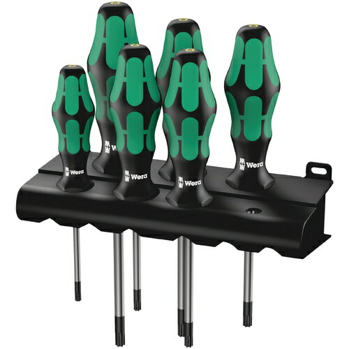 WERA(ベラ) KFドライバーセット(イジリ止) ラック付 6点入 ( 138250 )