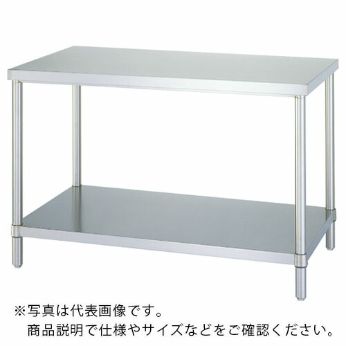 シンコー ステンレス作業台(ベタ棚板タイプ・SUS430) 600×450×800 ( WB-6045 )