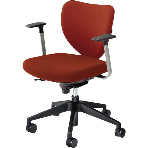 ウチダ ( 内田洋行 ) オフィスチェア エポチェアT型肘付タイプ 布張り テラコッタ ( 5-340-2113 ) (株)内田洋行 【メーカー取寄】