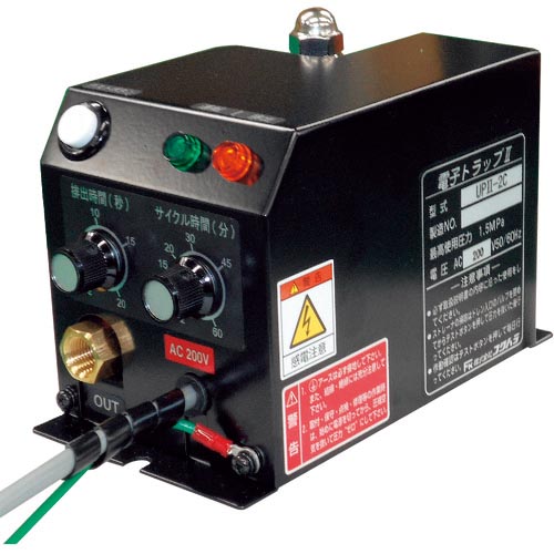 フクハラ ドレン排出器 電子トラップ[[R2]] (圧力開閉式・アンローダー式兼用) 単相200V ( UP2-2C )｜Orange Tool Tokiwa