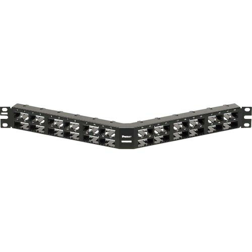 PANDUIT ( パンドウイット ) 一角型密集してモジューラーパッチパネル枠(下げ札幅大) 48界面 ( CPPA48HDEWBL ) 【製造業者取寄】