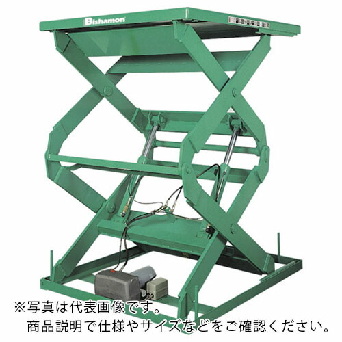 Bishamon ( スギヤス ) テーブルリフト 1TON 均等荷重1000kg 揚程2400mm テーブル寸法1850×850mm ( 2X10918B )