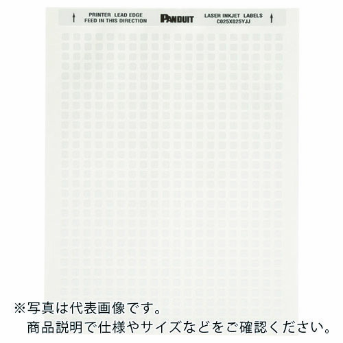 PANDUIT ( パンドウイット ) レーザ印刷者用下げ札 構成成分下げ札 幅20.3mmx高さ5.1粍 ポリエステル 白 8 枚/列 10,000枚入り口・入口 ( C080X020YJJ ) 【製造会社取寄】