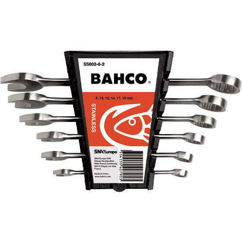 BAHCO ( スナップオン・ツールズ ) ステンレス鋼製ズボン下鍵6本仕掛ける 粍大いさ ( SS002-6-2 ) レンチ・スパナ-DIY・工具