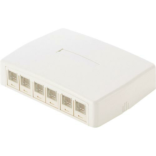 【SALE通貨価値】PANDUIT ( パンドウイット ) CAT5E発条シャッター付き添い人ローゼットキット 6個口 白 ( JOQ6H500 ) 【10個仕掛ける】