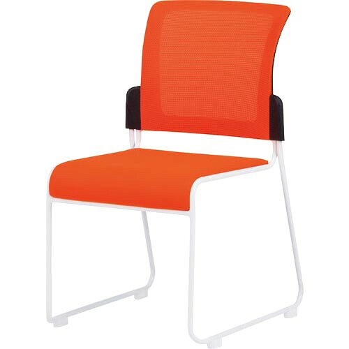 TOKIO ( 藤沢工業 ) スタッキングチェア メッシュ MCR-2 オレンジ ( MCR-2-OR )