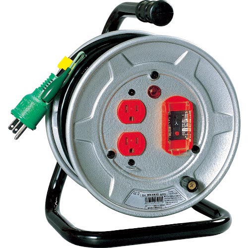 【SALE価格】NICHIDO ( 日動工業 ) 電工ドラム アース付 過負荷漏電保護兼用ブレーカ付 10m ( NS-EK12 (ｵｸﾅｲｶﾞﾀ10Mﾃﾞﾝｺｳﾄﾞﾗﾑ) )｜Orange Tool Tokiwa
