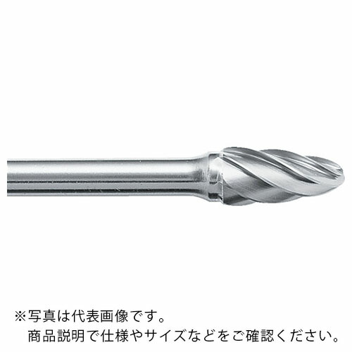 スーパー ( スーパーツール ) スーパー超硬バー アルミカット ロー付タイプ シャンク径6mm 砲弾型 刃径:16.0 ( SB3C04SA )