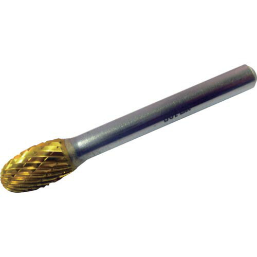 スーパー ( スーパーツール ) スーパー超硬バー チタンコーティング ロー付タイプ 卵型(ダブルカット)刃径:9.5mm 軸径:6.0mm ( SBT6C02 )