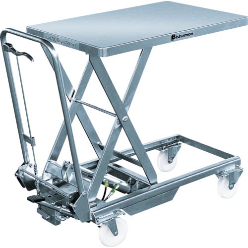 Bishamon ( スギヤス ) ハンドリフター クリーンボーイ2 均等荷重150kg テーブル寸法700×450mm ( BXS15 )