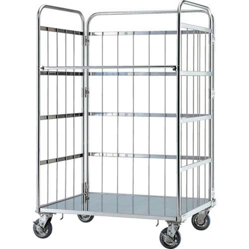 テックサス ロールボックスパレット 950x800 φ150スチール製ゴム車付 ( MC-3E (950X800X1700 ｴｺﾉﾐｰ) )