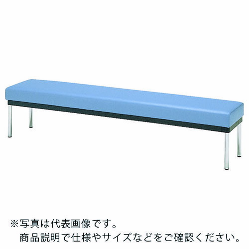 MIZUNO ( ミズノ ) ロビーチェア(ステンレス脚タイプ) 背無し 青 幅1200×奥行350×座高400mm 青 ( MC-3200 B ) (株)ミズノ 【メーカー取寄】