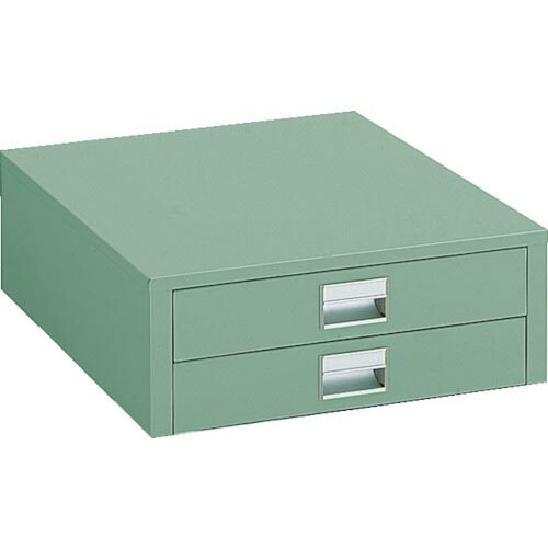 TRUSCO UDC型作業台用引出し 薄型2段 グリーン UDC-002 ( UDC002 ) トラスコ中山(株)