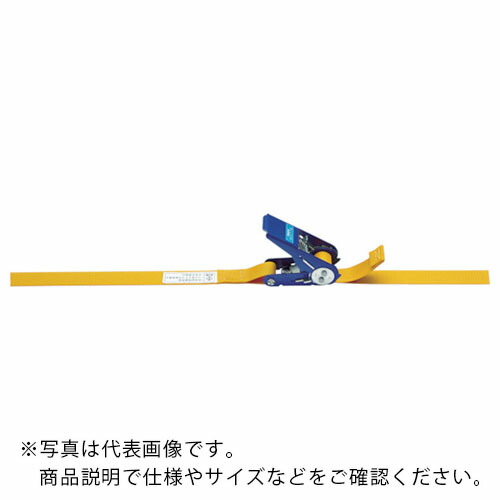 KITO ( キトー ) ベルトラッシング ラチェットバックル式 50mm幅 破断荷重30kN 最大使用力7.5kN 両端フックAタイプ 巻取側6m ( BLR030HA010HA060 )