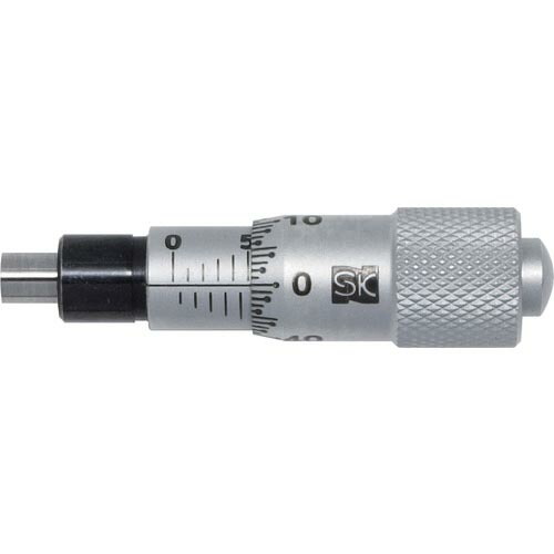 SK ( 新潟精機 ) 快段目盛 マイクロメーターヘッド 測定範囲0~25mm 先端平面 ( MH-65KD )