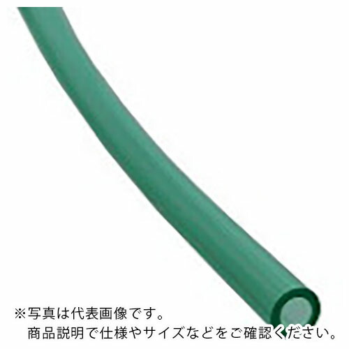 チヨダ ( 千代田通商 ) ポリウレタンチューブ TEタッチチューブ 12mm/100m クリアグリーン ( TE-12-100 CG )|Orange Tool Tokiwa