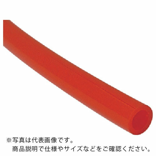 チヨダ ( 千代田通商 ) ポリウレタンチューブ TEタッチチューブ 12mm/100m 赤 ( TE-12-100 R )