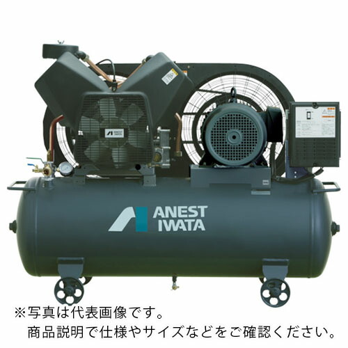 【SALE通貨価値】アネスト岩田 レシプロコンプレッサ(タンクマウント・オイルフリータイプ)60サイクル 原動機最終生産物7.5kW ( TFP75CF-10M6 )