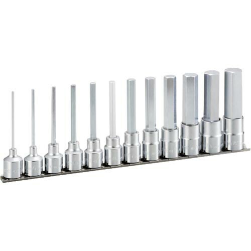 TONE ロングヘキサゴンソケットセット(保持者付) 12pcs ( HH412L )