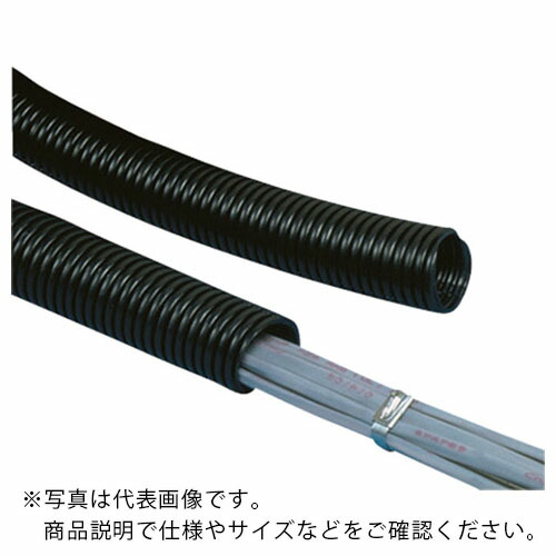 【SALE必要経費】PANDUIT ( パンドウイット ) コルゲートチューブ 耐熱性ナイロン6 細長い切口なし 黒 ( CLTS50N-C ) 【4巻仕掛ける】