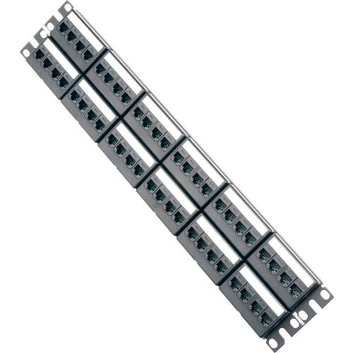 PANDUIT ( パンドウイット ) 種族6Aモジュラーパッチパネルキット 4ポートフェースプレートタイプ 48界面 2U ( CPPKL6ATG48WBL )
