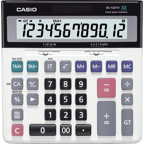 カシオ ( カシオ計算機 ) 加算器実務電卓 ( DS-120TW )