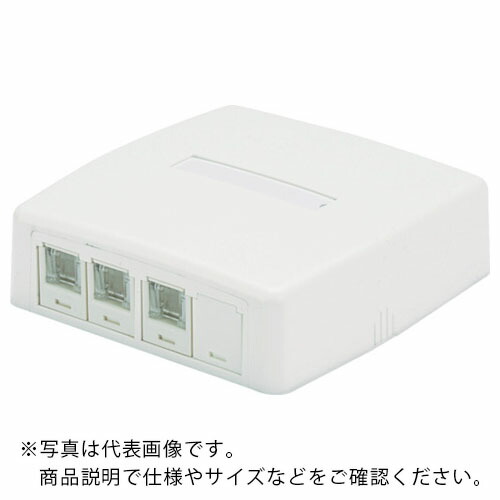 PANDUIT ( パンドウイット ) CAT6Aスプリングシャッター付きローゼットキット 4個口(3ジャック+1ブランク) 白 ( JOQ3BH6A00 )