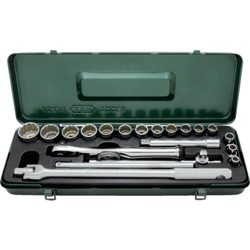 ASH ( 旭金属工業 ) レボウェイブソケットレンチセット12.7□×21PCS ( VO4250 )