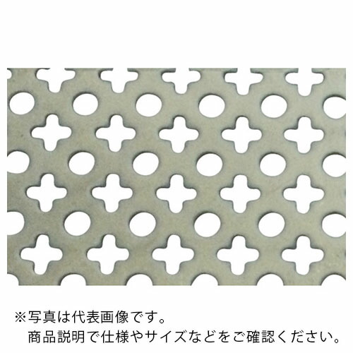 OKUTANI ( 奥谷金網製造所 ) ステンレスパンチングメタル 1.0T×丸十 1000×1000 ( PM-SUS-T1.00+-1000X1000 )