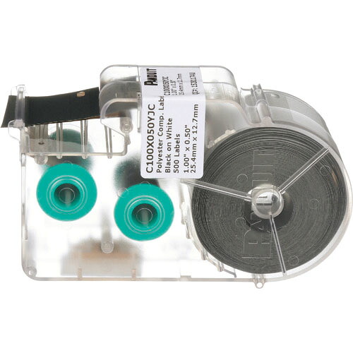 PANDUIT ( パンドウイット ) 熱転写ハンディプリンタ用コンポーネントラベル ラベルサイズ縦12.7mm×横25.4mm 500枚入 ( C100X050YJC ) 【10個セット】 パンドウイットコーポレーション 【メーカー取寄】