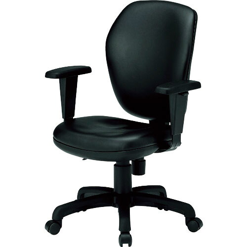 TOKIO ( 藤沢工業 ) オフィスチェア FST-77HL ハイバック T肘付き ブラック(レザー) ( FST-77HATLBK )