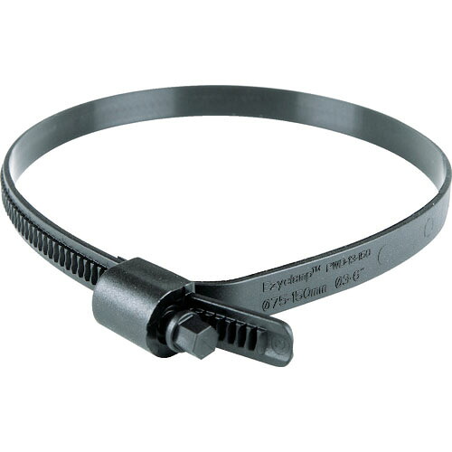 HCL 脂製配管ダンス楽隊 Ezyclamp 締付径25.0~150.0粍 対辺8.0粍 ナイロン66 ( PWD-13-150-SC-PA66-BK )